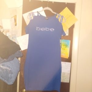 BEBE Rhinestone Bodycon Dress